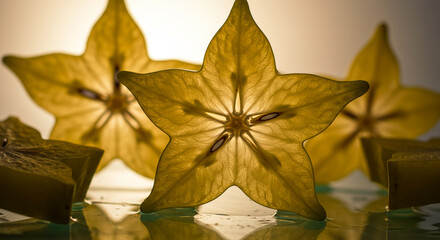 Close-up of Fresh Carambola: Superfood Ingredient