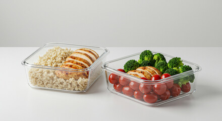 Fresh Produce in Food Storage Containers with Lids