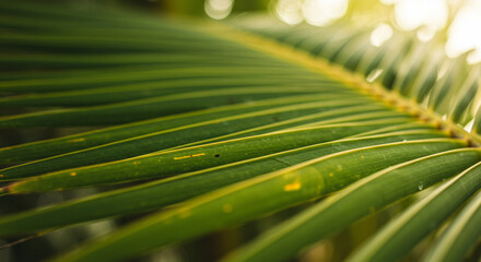 Yellow Cycad Palm Close-Up: Macro Detail