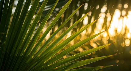 Close-up of Dwarf Palmetto Fronds (Saw Palmetto)