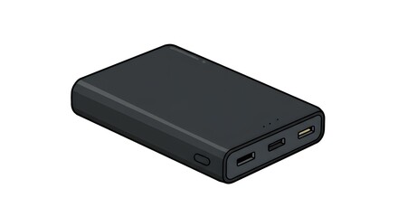 Portable Power Bank Isometric Illustration