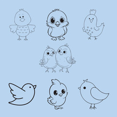 Black and white ceut bird 22