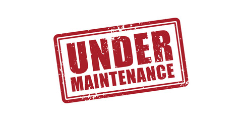 Under Maintenance Stamp For Website Or System