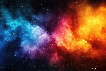 Naklejka premium Colorful nebulae in the vast expanse of space.