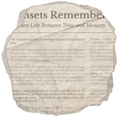 Naklejka premium Ripped Newspaper vintage. Torn pieces of newspaper realistic texture for journal, collage, banner, poster, 90s design