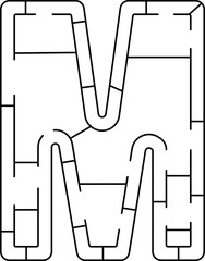 Capital Letter Maze Puzzle