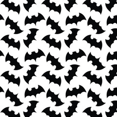 Seamless bat pattern vector for spooky design