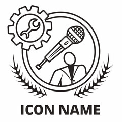 Vector Icon Name white backround new quality design 