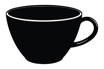 black cup isolated on white