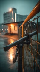 Urban Night Fence Detail