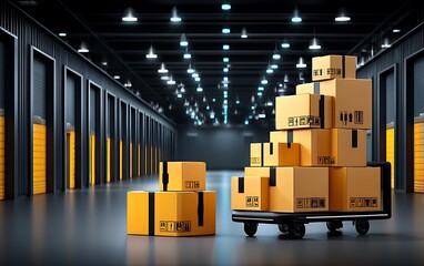 Warehouse Storage Cart Boxes