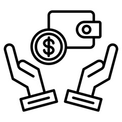 Net Income Icon Outline