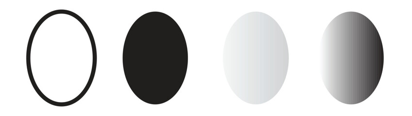 easter egg icon vector set design on transparent background