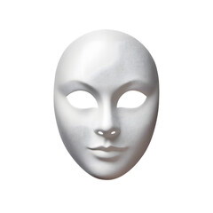 White mask isolated on white. Ai Generated Images