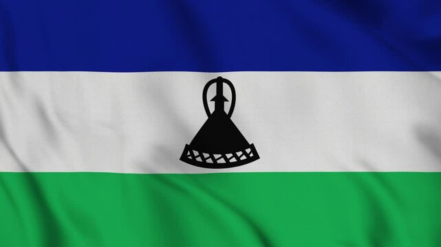 Flag of Lesotho &ndash; 4K Seamless Loop of the Southern African Nation&rsquo;s Banner