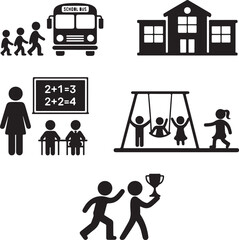 "Back to School Vector | Kids and Supplies Clipart"

"School Silhouette Bundle | Students & Classroom SVG"

"Back to School Illustration | Education Vector Set"

"Children Going to School | Backpack S