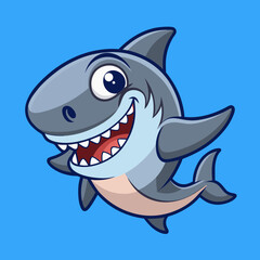 Cartoon Sharks Comic Shark Animals.