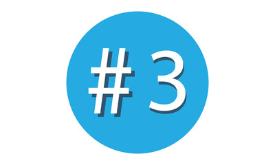 # Number  Written Illustration Art Poster . Vector Illustration . EPS  10 . 