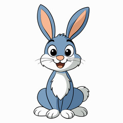 Cute Cartoon Bunny Vector Art.