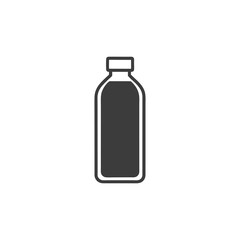 Simple Line Drawing of Bottle with Narrow Neck