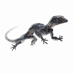 Naklejka premium Biomechanical Gecko Futuristic Robotic Reptile Design
