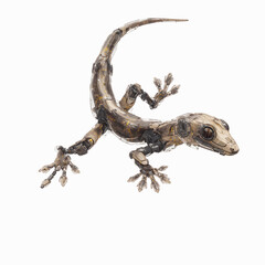 Naklejka premium Biomechanical Gecko Futuristic Reptile Design