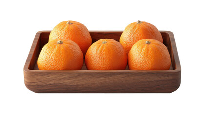 Fresh Pumpkin in Rustic Wooden Box isolated on white background