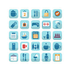 Hotel icons. Hotel icons set.