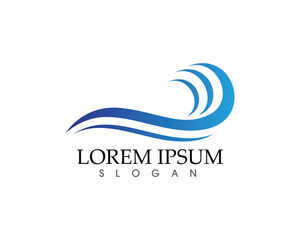 Waves beach logo and symbols template icons