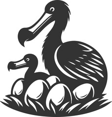 Dodo bird vector artwork drawing silhouette © LUTHFAN NAHAR LABONY