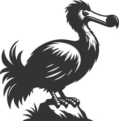 Dodo bird vector artwork drawing silhouette