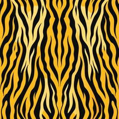 Abstract Seamless Tiger Stripes Animal Print Design Illustration