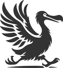 Dodo bird vector artwork drawing silhouette