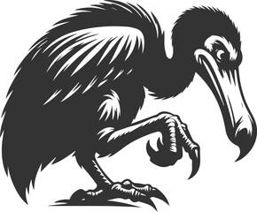 Dodo bird vector artwork drawing silhouette