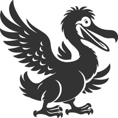 Dodo bird vector artwork drawing silhouette