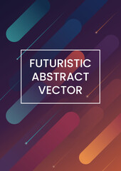 Futuristic Abstract Vector Cover with Colorful Gradient and Glowing Lines