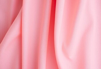 Close-up view of folds in pale pink fabric.