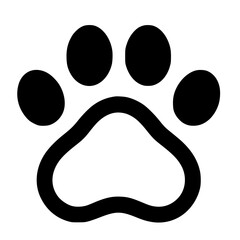 Bear footprint silhouette