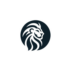 Minimalist lion logo