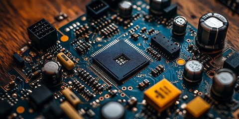Fototapeta premium Circuit board close-up (4)