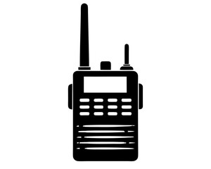 Walkie Talkie Silhouette Vector, Walkie Talkie Icon vector