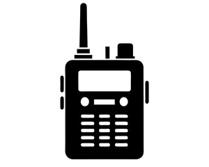 Walkie Talkie Silhouette Vector, Walkie Talkie Icon vector