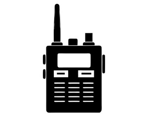 Walkie Talkie Silhouette Vector, Walkie Talkie Icon vector