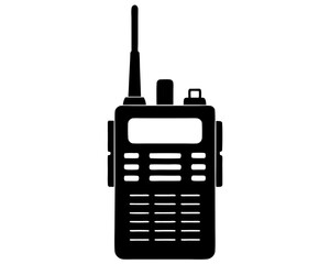 Walkie Talkie Silhouette Vector, Walkie Talkie Icon vector