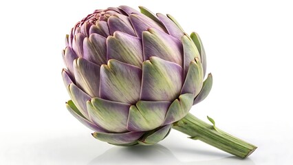 Obraz premium Fresh green artichoke vegetable isolated on white