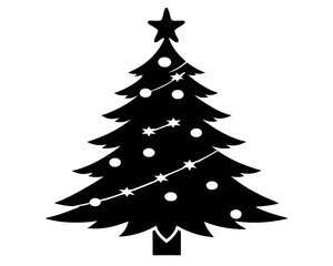 Holiday Tree Silhouette Vector Bundle – Christmas Tree Illustration SVG
