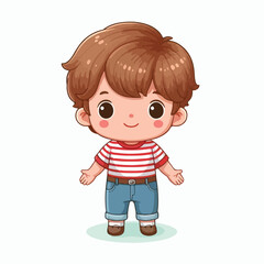 Vector Cartoon Boy and Girl