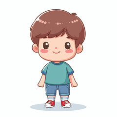 Vector Cartoon Boy and Girl