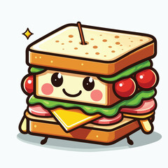 Vector Cartoon Sandwitch