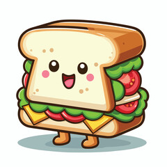 Vector Cartoon Sandwitch